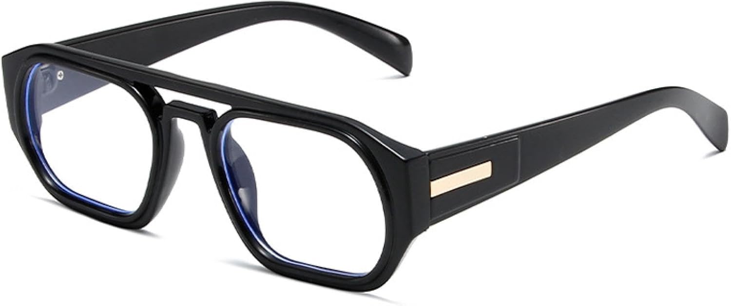 

Ретро солнцезащитные очки с двойными перемычками, многоугольные, женские, модные, оранжевые, с защитой от УФ-излучения UV400, мужские, прозрачные с градиентом generic, Black Clear