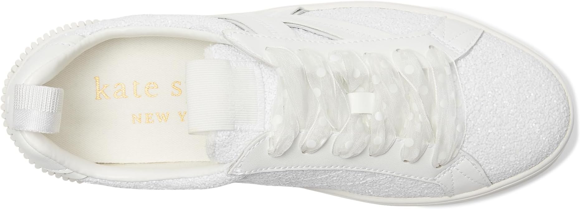 Кроссовки Kate Spade New York K As In Kate Chunky Glitter Court Sneaker, цвет True White — фото 2