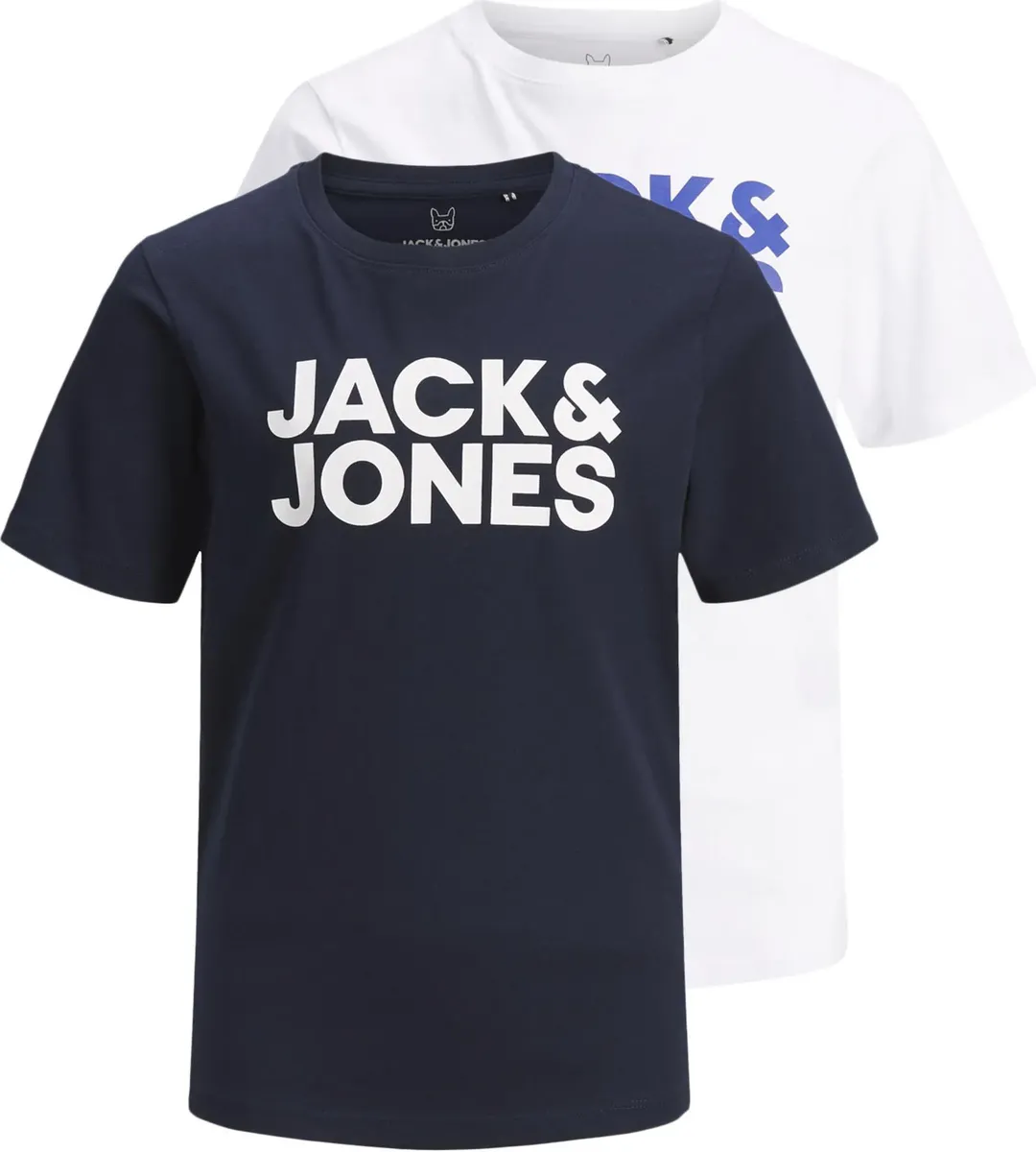 

Рубашка с круглым вырезом для подростков Jack & Jones "JJECORP LOGO TEE SS CREW NE 2PK NOOS JNR" Jack & Jones Junior, цвет морской волны