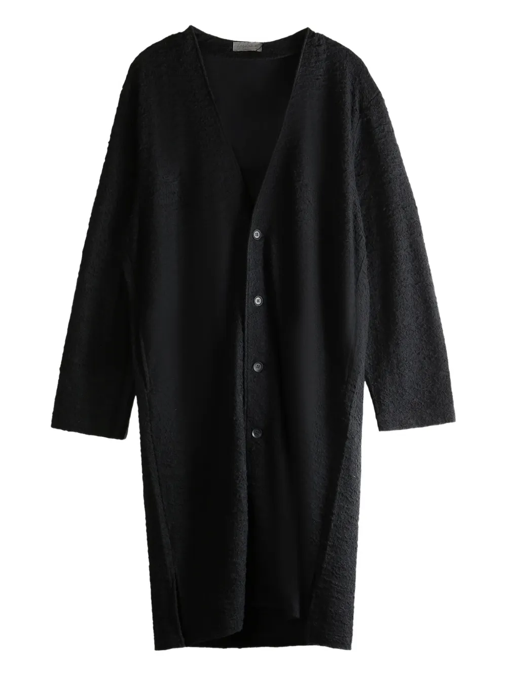 

Кардиган из шерсти с V-образным вырезом Yohji Yamamoto, черный