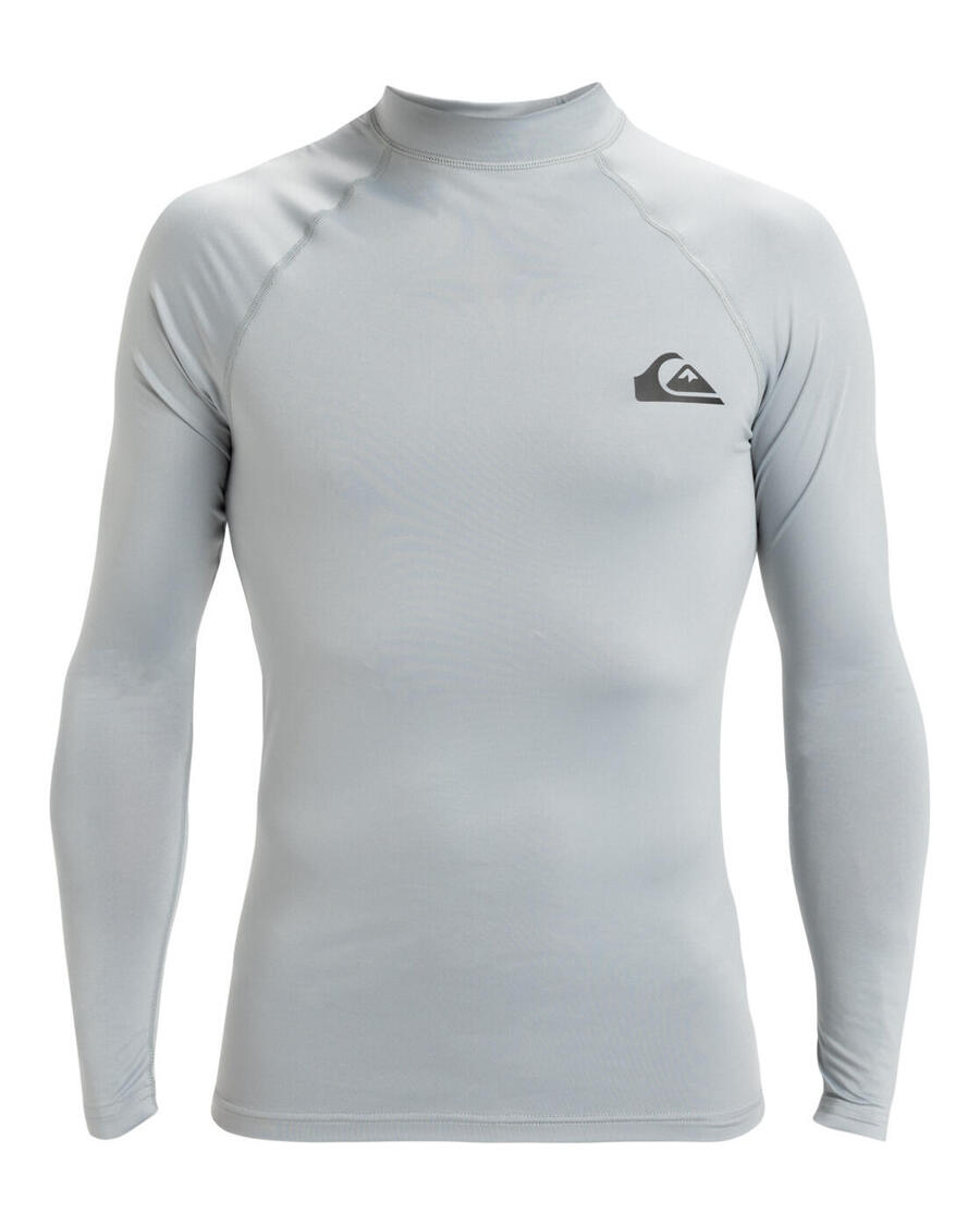 

QUIKSILVER Футболка для серфинга с длинными рукавами и защитой от ультрафиолета UPF 50, на каждый день, серая, мужская