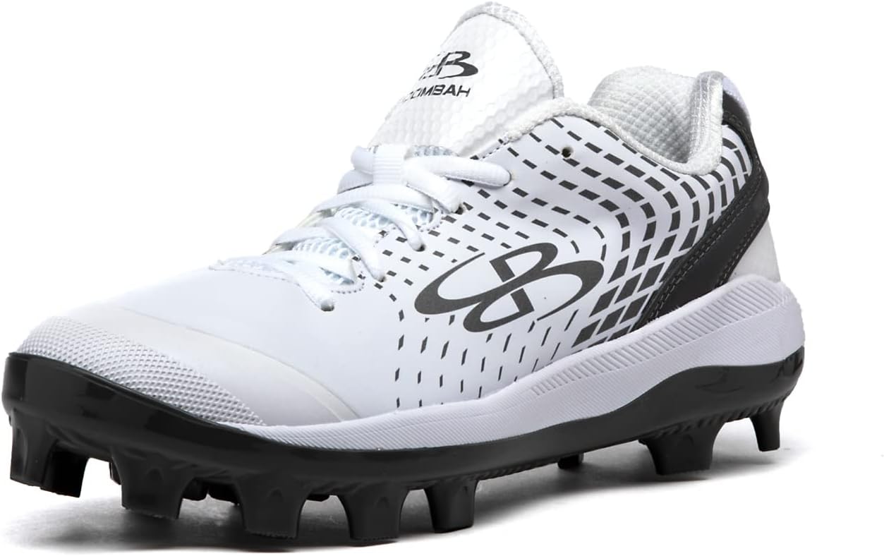 Бутсы Boombah Men's Dart Pursuit с формованными шипами - несколько цветов - разные размеры, белый/угольный — фото 3