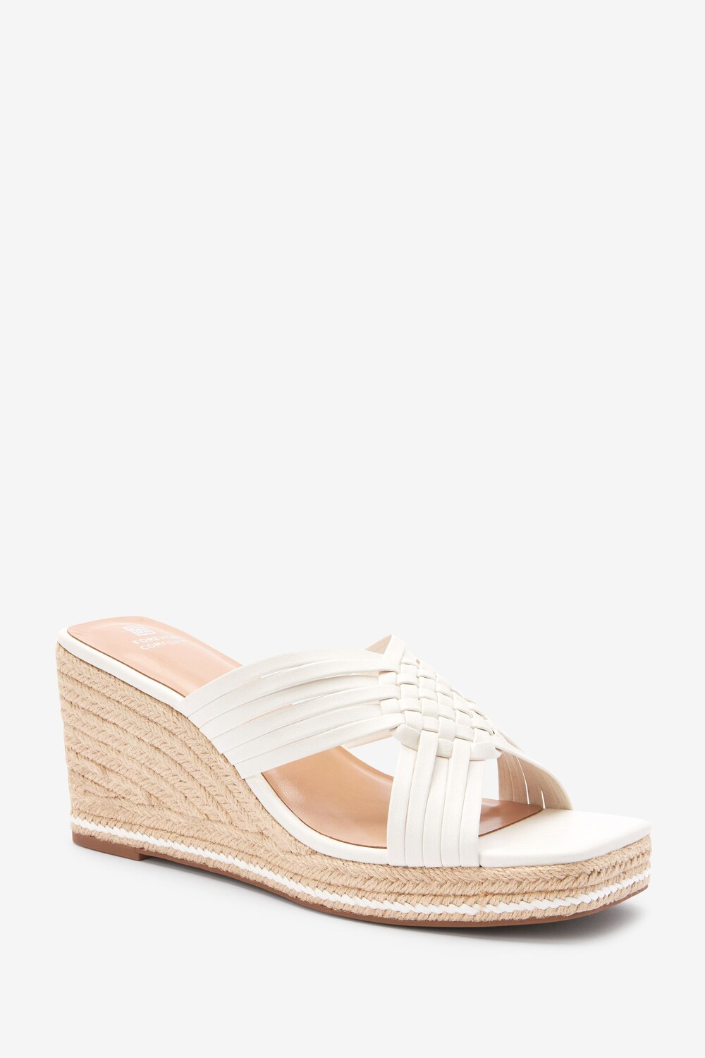 Мюли Forever Comfort Weave на танкетке Next, белый — фото 4