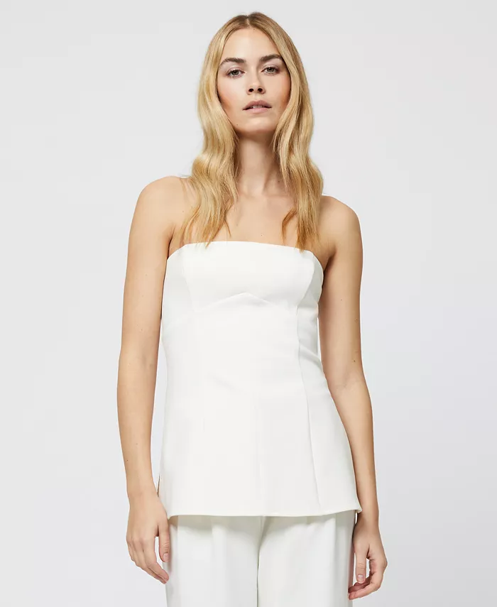 

Женский топ Azra Twill без бретелек French Connection, белый