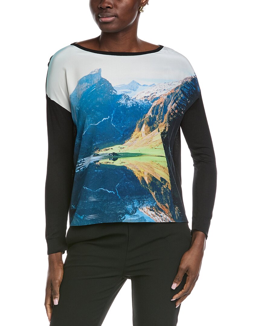 

Шелковый топ Akris, мультиколор