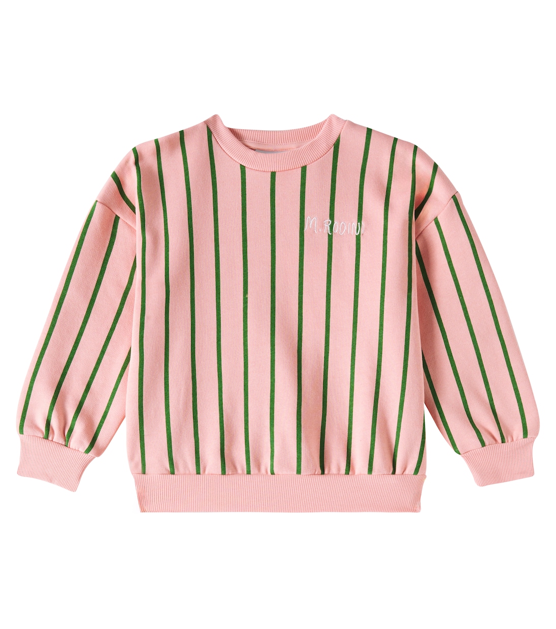 

Полосатая хлопковая толстовка Mini Rodini, розовый