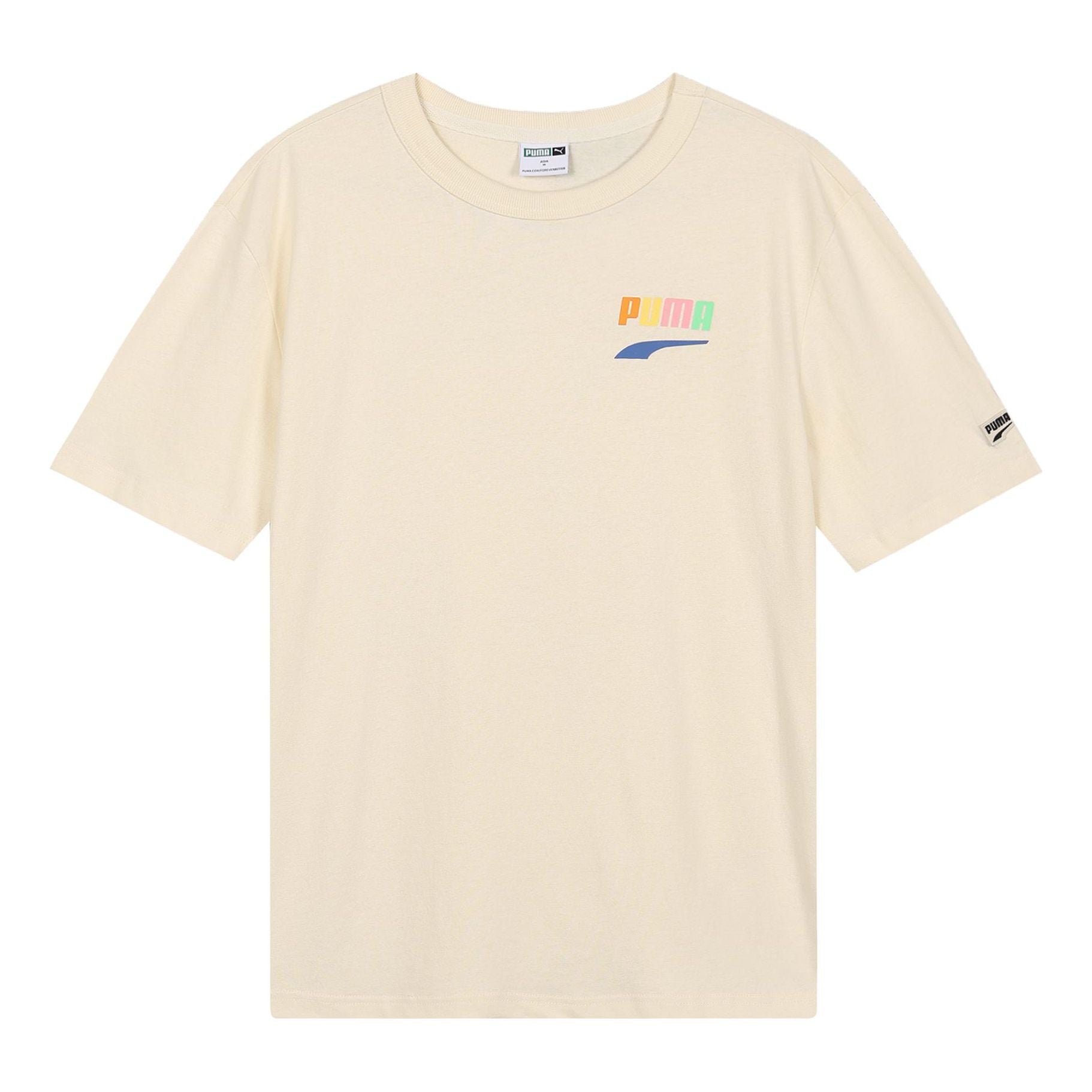 

Футболка PUMA Sports Alphabet Cartoon Printing Round Neck Short Sleeve Beige 531335-75