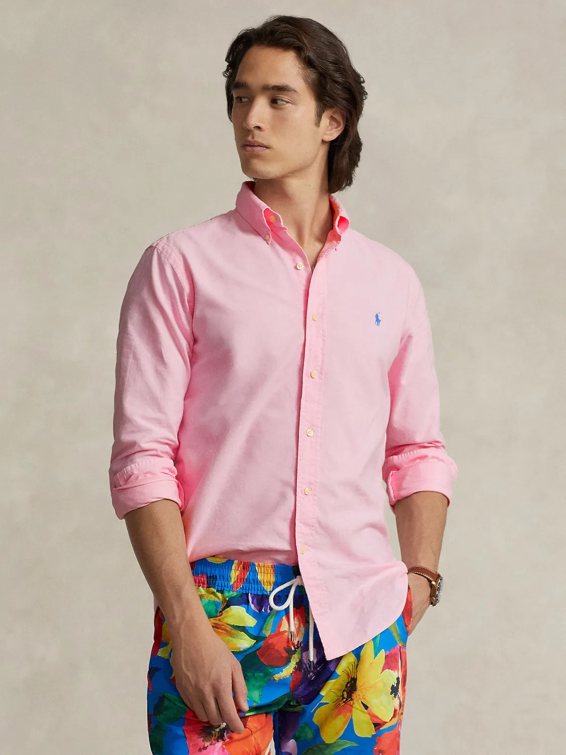 Рубашка на пуговицах стандартного кроя Polo Ralph Lauren, Pink — фото 3