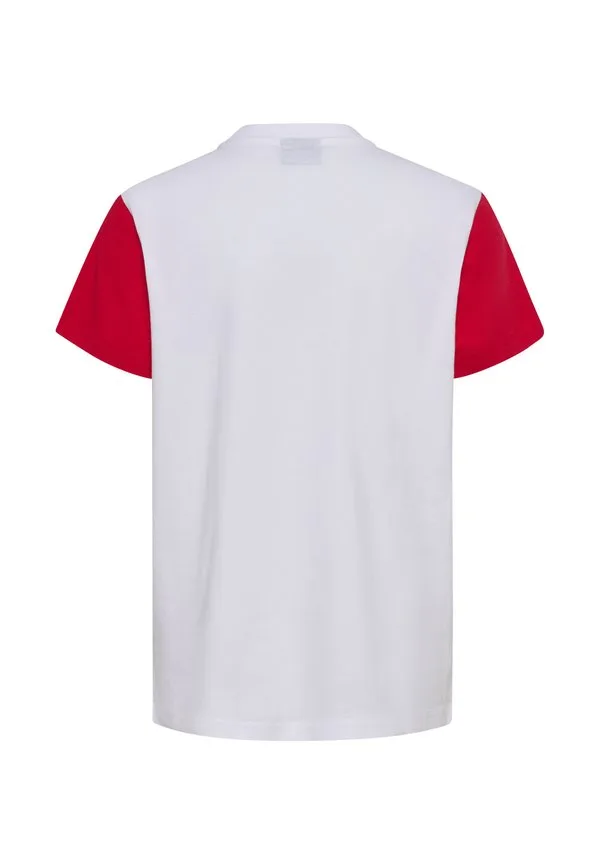 Футболка hummel dbu 26 fan красно-белая ss детская с принтом Hummel, White Tango Red — фото 2