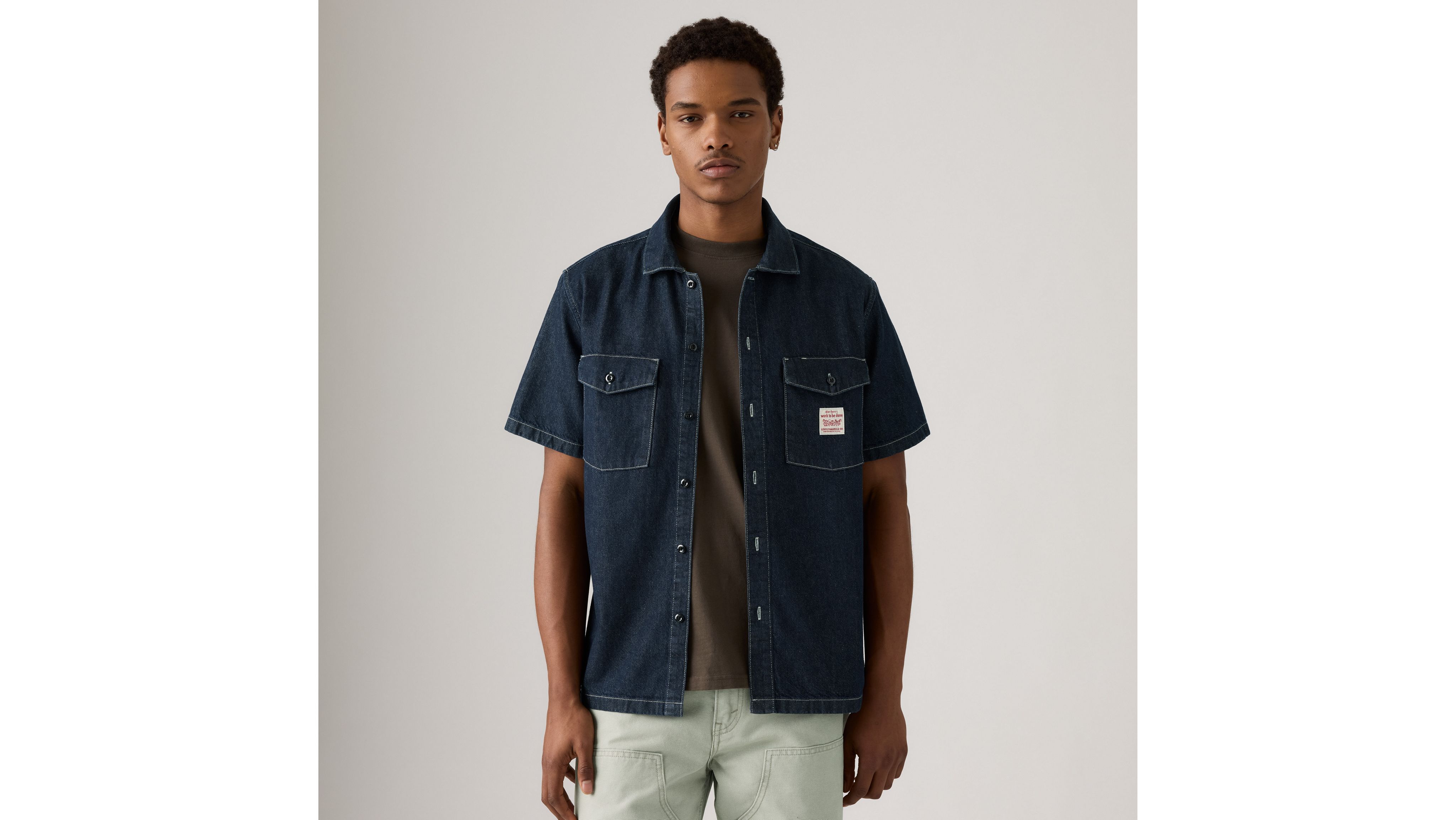 

Рубашка рабочая с коротким рукавом Levi's, Rinse Work Repeat - Dark Wash