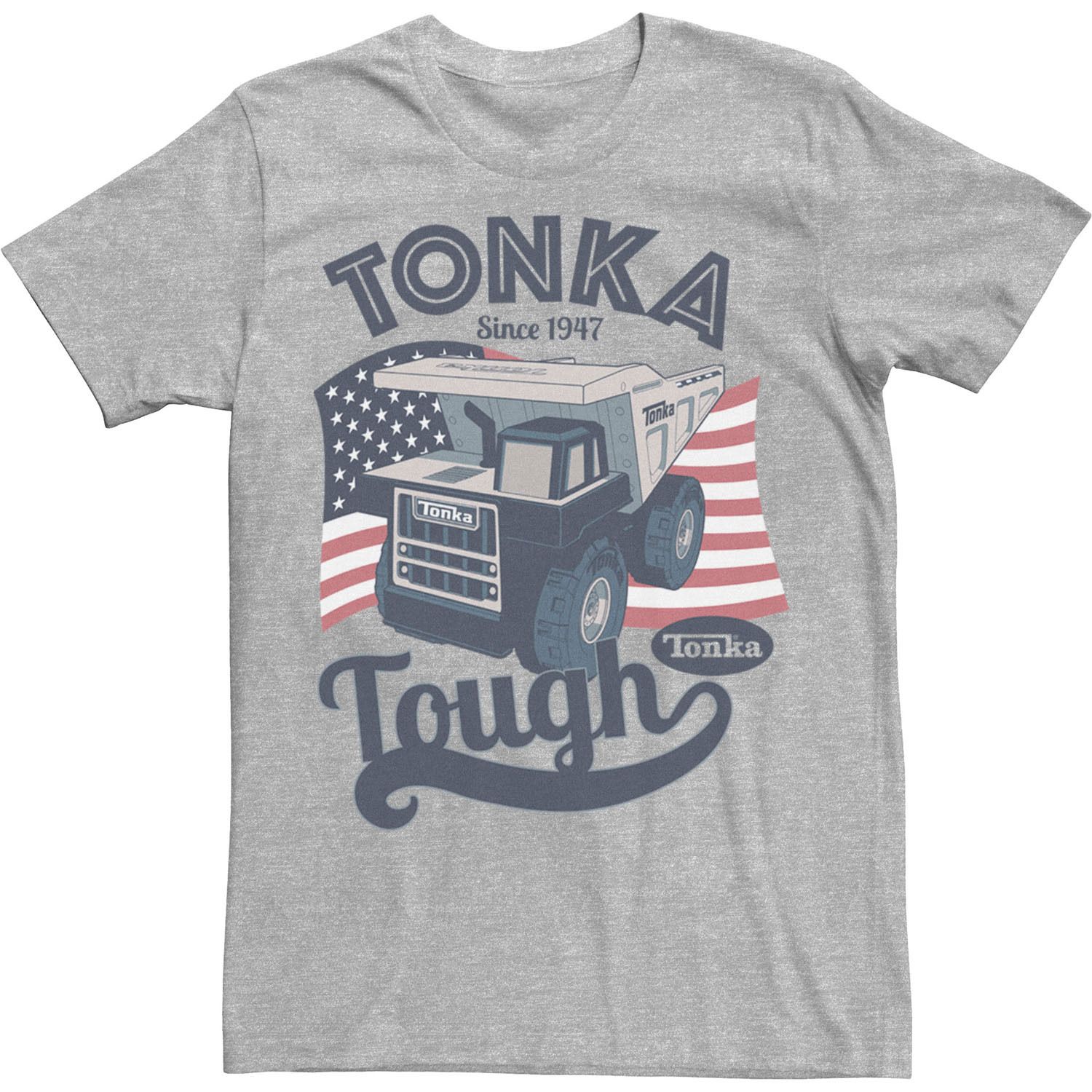 

Мужская футболка Tonka Tough с логотипом американского флага Licensed Character, Серый, Мужская футболка Tonka Tough с логотипом американского флага Licensed Character