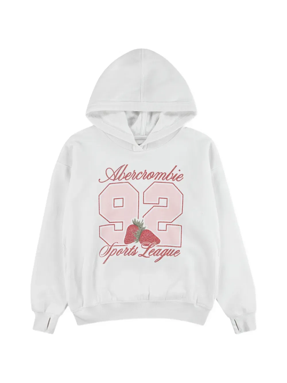 Худи с графическим принтом «Клубника» Abercrombie Fitch Kids, белый