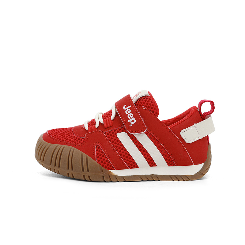 

Беговые кроссовки для детей из искусственной кожи и текстиля Jeep, red