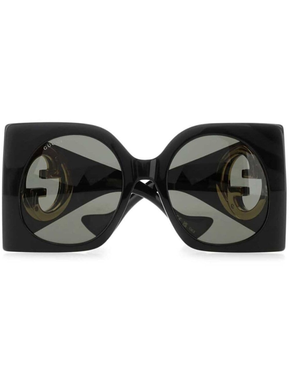 

Солнцезащитные очки Gucci Eyewear в квадратной оправе с логотипом, черный