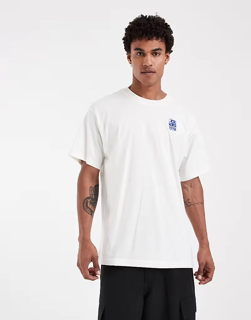 Футболка Adidas Originals Original Sound, бело-голубой — фото 3