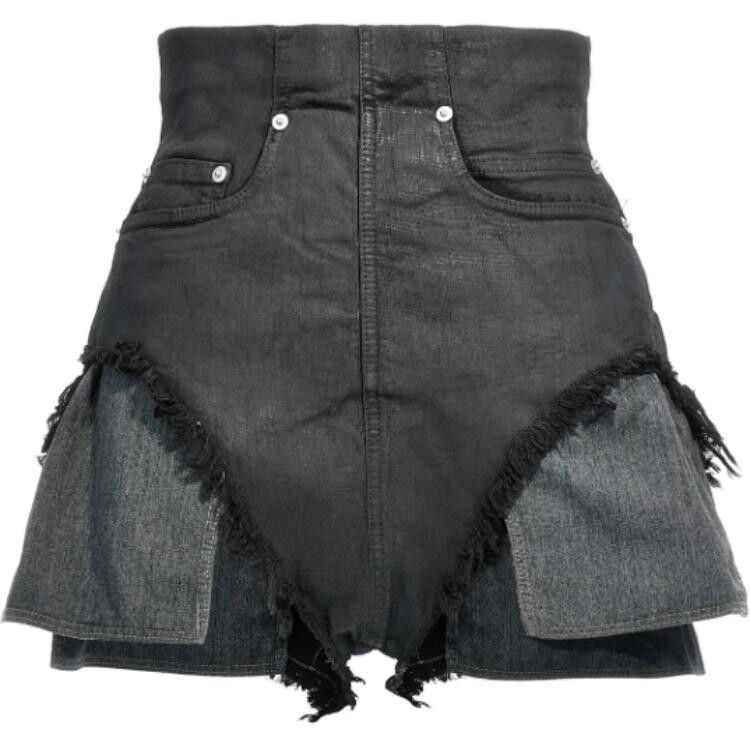 

Джинсовые шорты женские черные Rick Owens Drkshdw