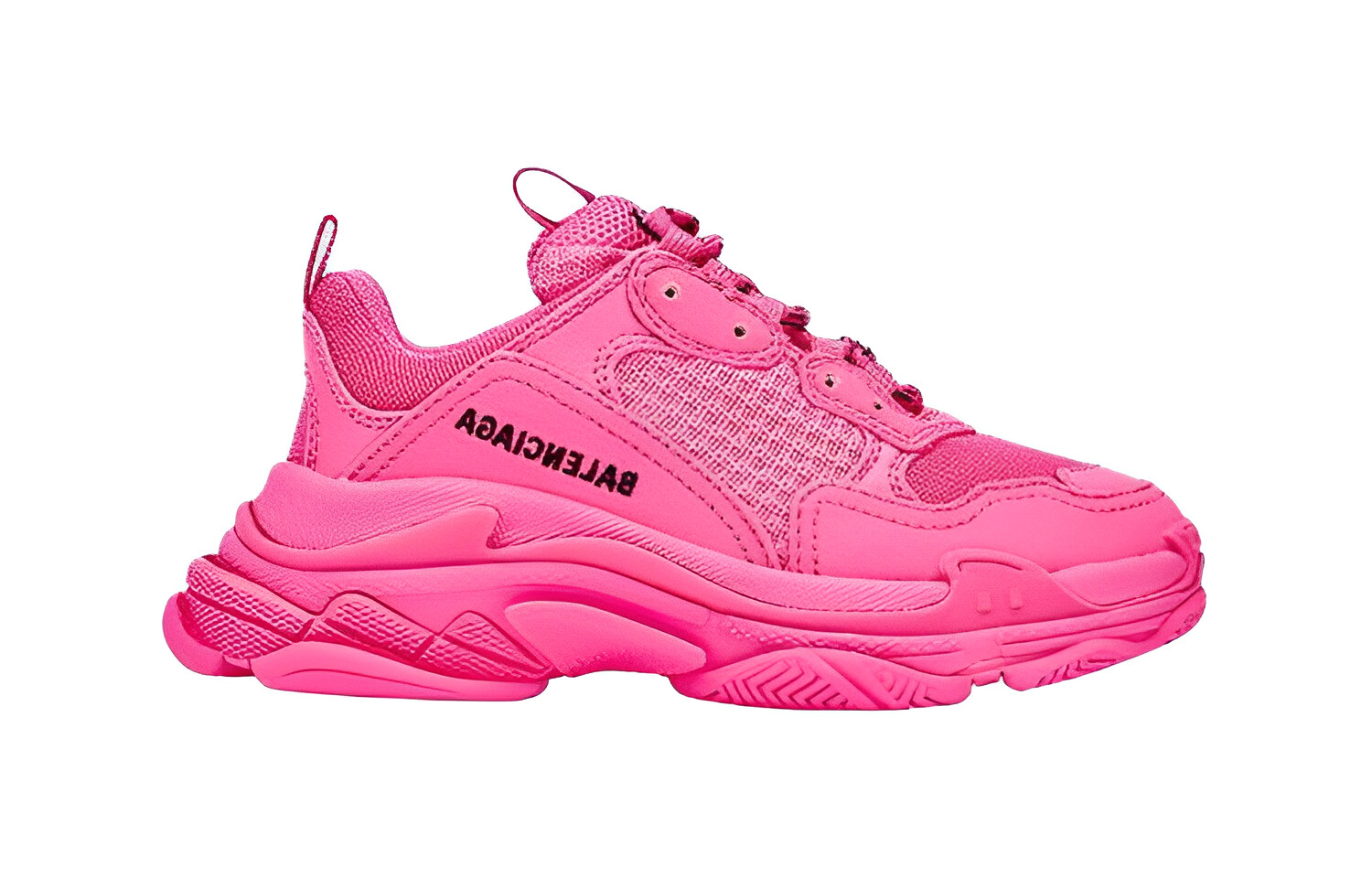 Кроссовки Triple S для детей «Флуоресцентно-розовые» Balenciaga — фото 2