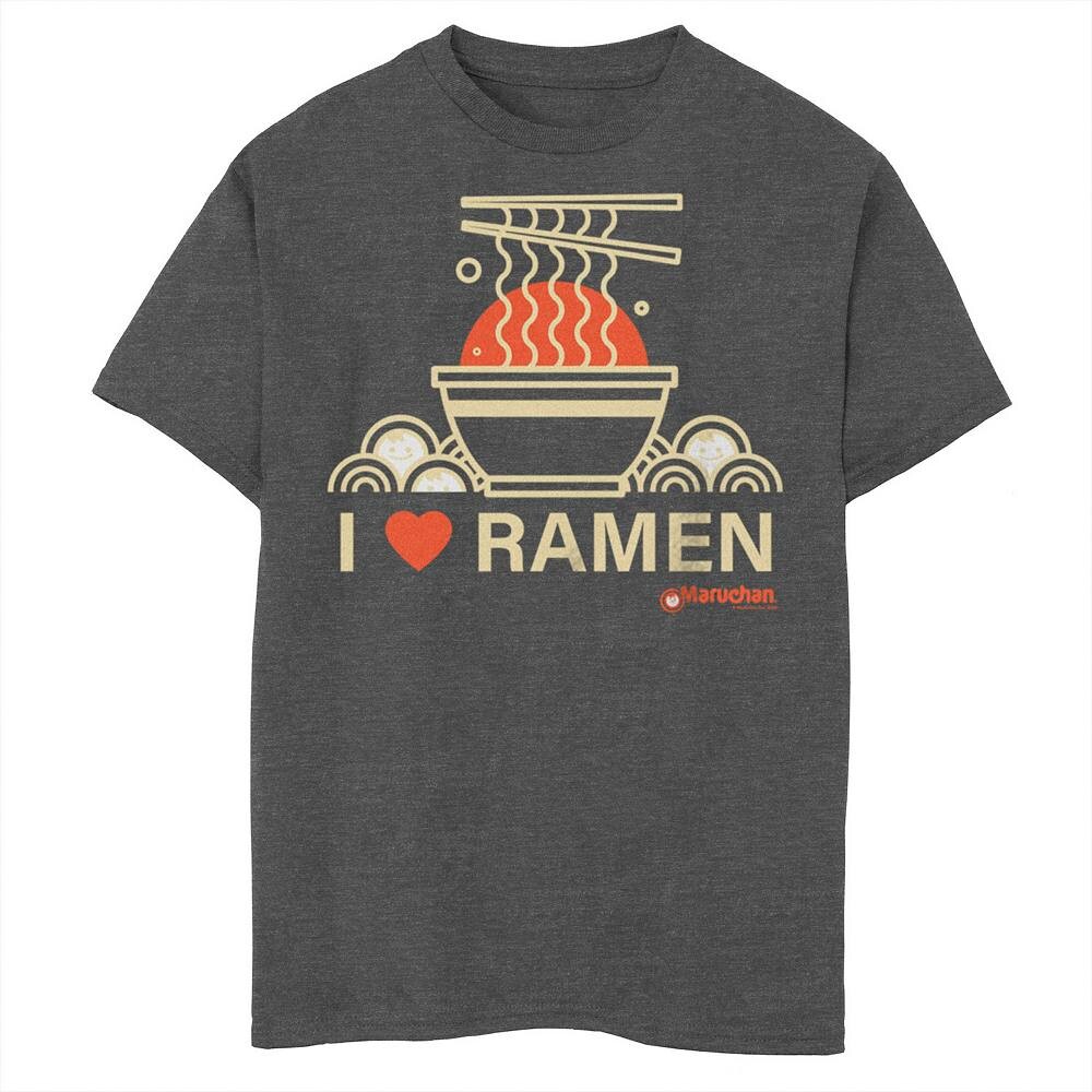 

Футболка Maruchan I Heart для мальчиков 8–20 с рамэном и палочками для еды Licensed Character, цвет Charcoal Heather