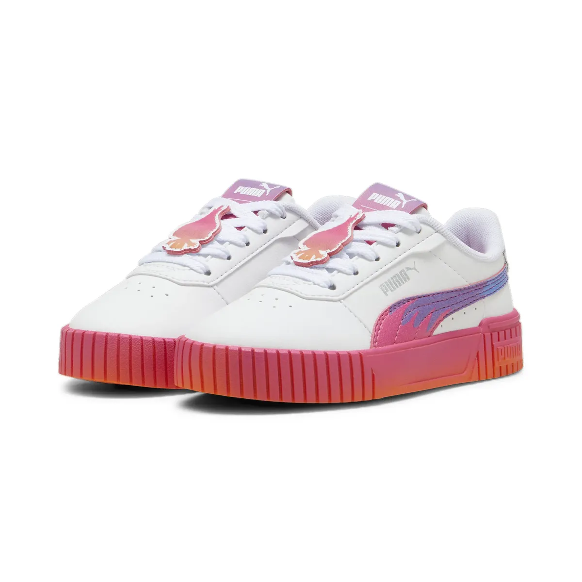 

Кроссовки PUMA "CARINA 2.0 Trolls PS", цвет Puma White-Ravish-Rickie Orange