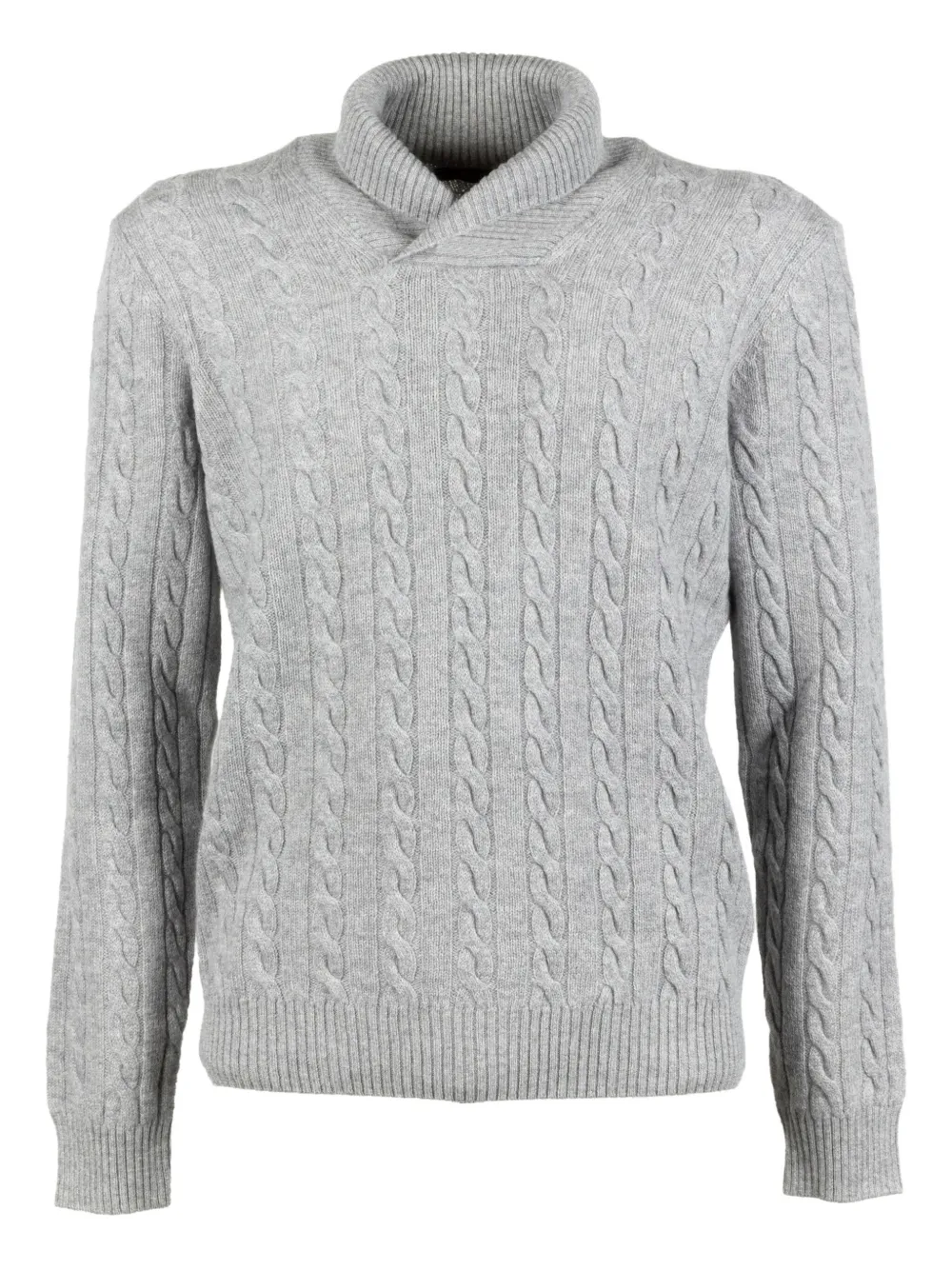 

Свитер фактурной вязки Moorer, серый