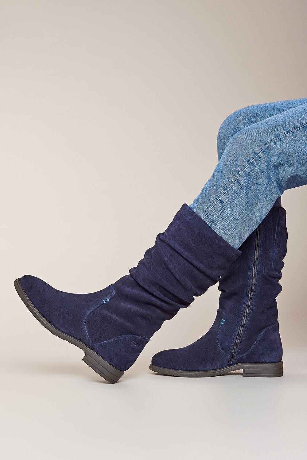 

Женские замшевые ботинки Glacier Suede 2 со сборками Moshulu, синий