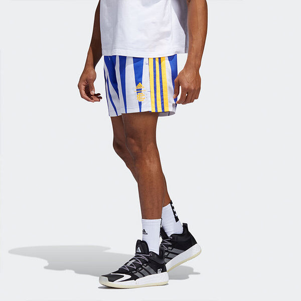 Шорты x eric emanuel crossover ee smr short mesh breathable straight sports basketball shorts blue Adidas, синий — фото 2