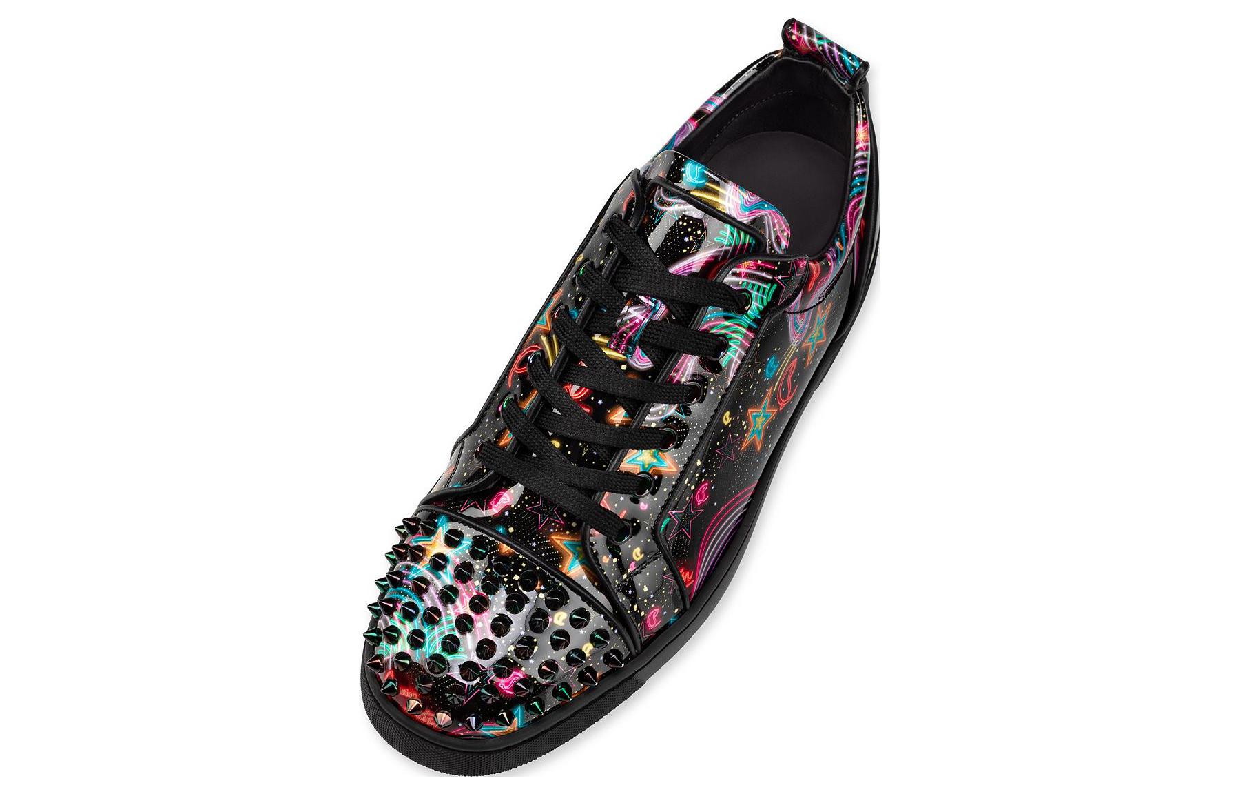 CL Louis Junior 1.0 Стильные скейтбординговые кроссовки мужские черные Christian Louboutin — фото 3
