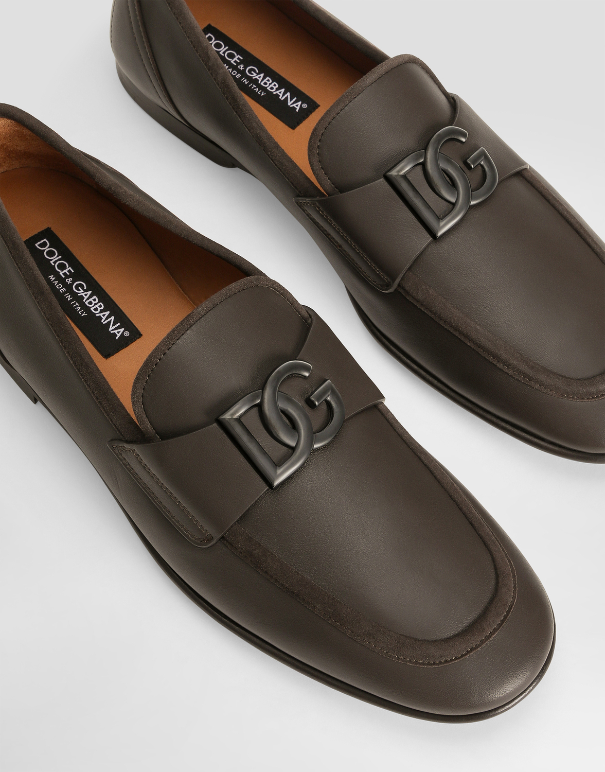 Туфли из телячьей кожи Dolce & Gabbana, коричневый — фото 4