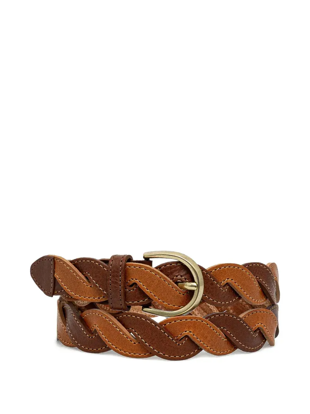 

Плетеный кожаный ремень Drôle De Monsieur, коричневый