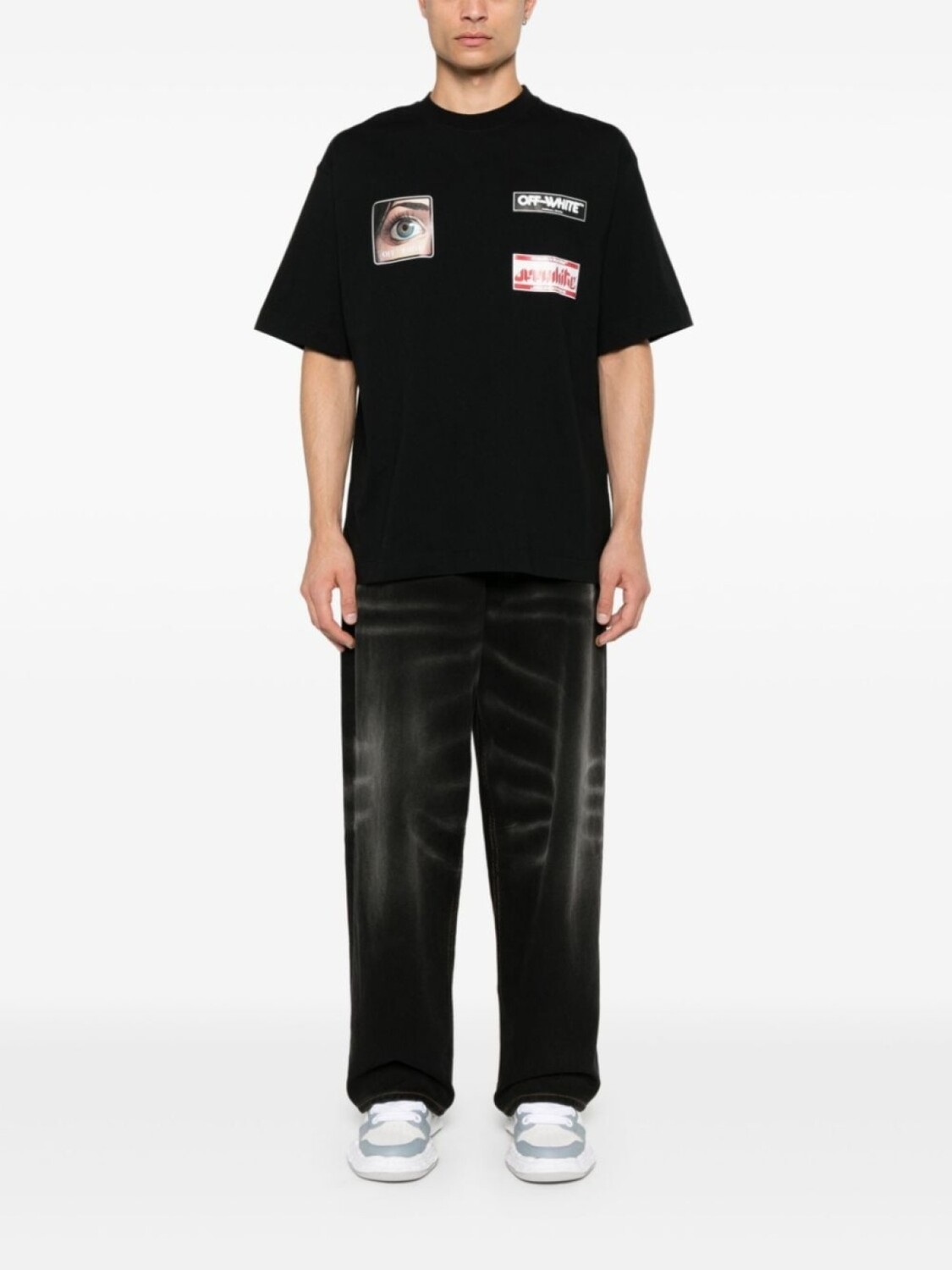 

Off-White футболка с логотипом Eye, черный