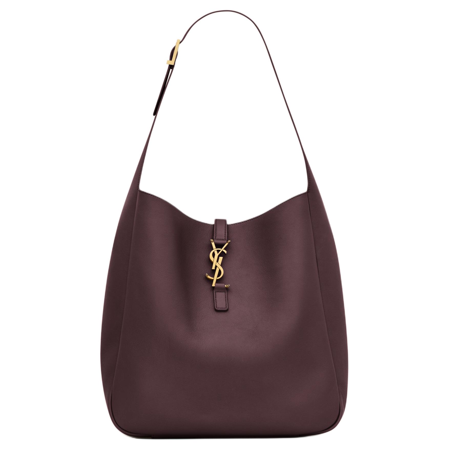 

SAINT LAURENT Сумка через плечо большая женская коричневая из телячьей кожи