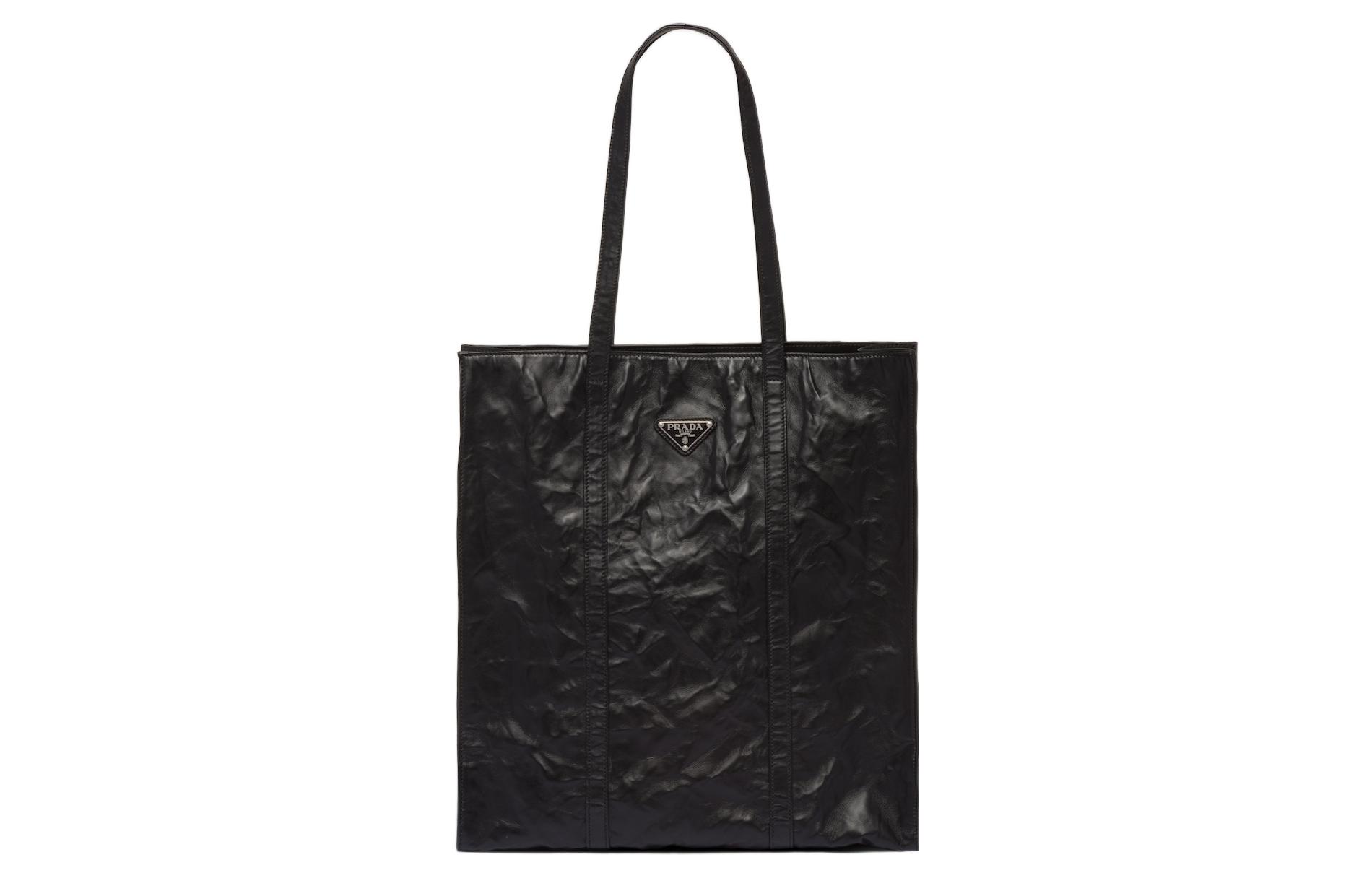 

Сумка-шоппер из мягкой овчины, средняя, женская, черная PRADA