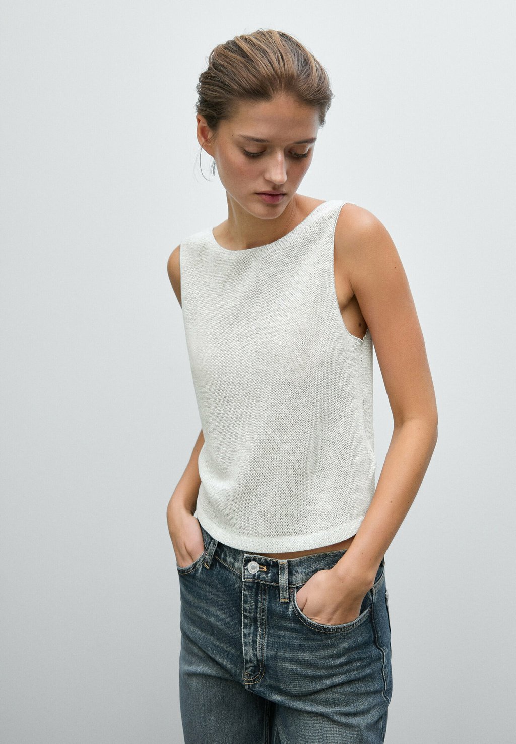 

Топ Massimo Dutti, серебристый