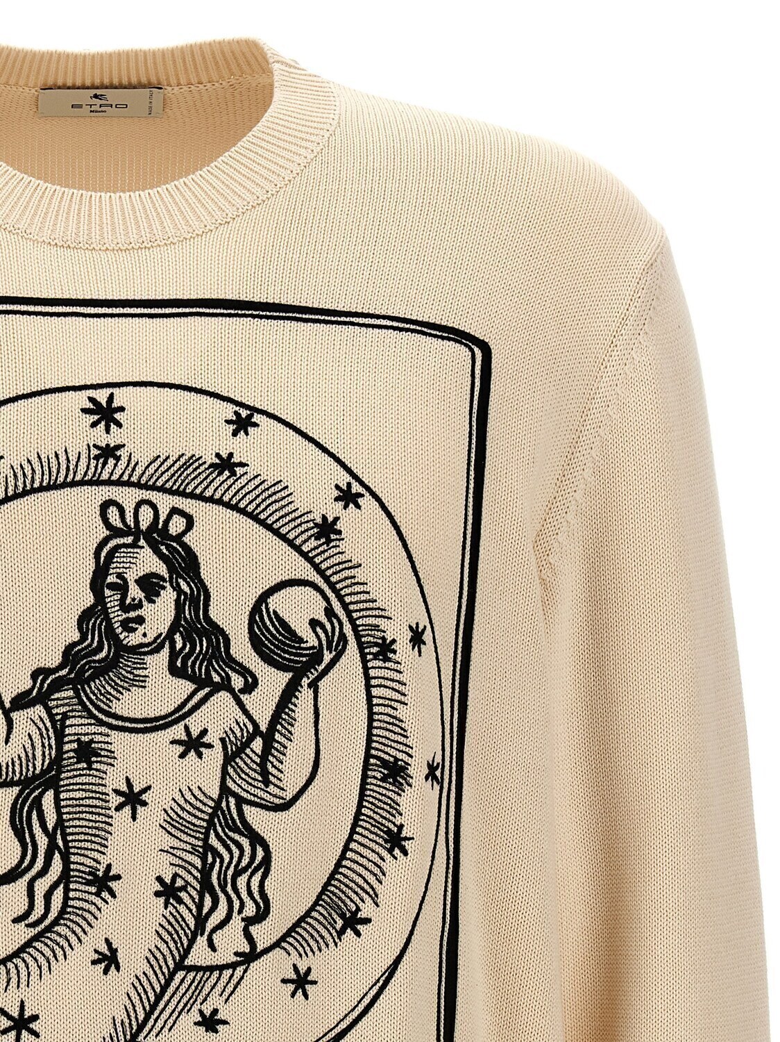 Свитер с вышивкой логотипа ETRO, бежевый — фото 3