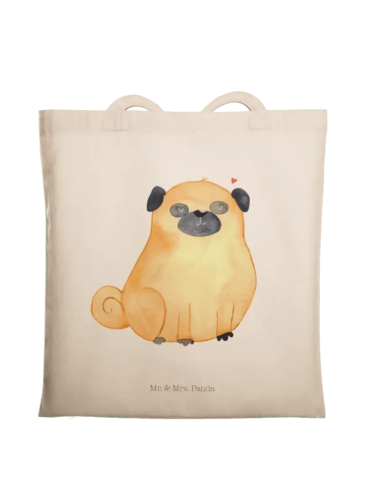

Сумка для переноски Mr & Mrs Panda Mops ohne Spruch, кремовый