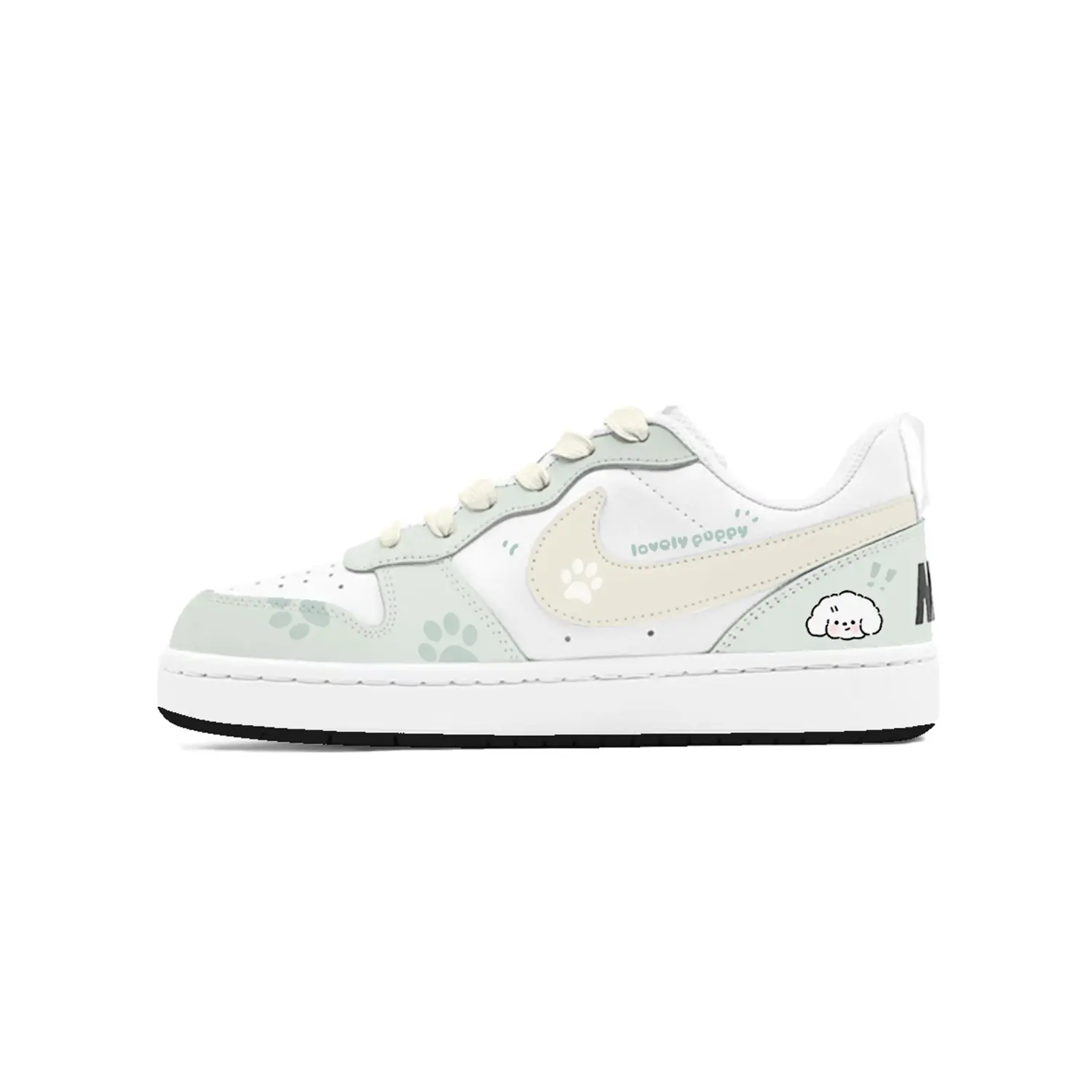 

Nike Детские кроссовки для скейтбординга Court Borough Lime Puppy, устойчивые к истиранию, серо-зеленые, подростковые
