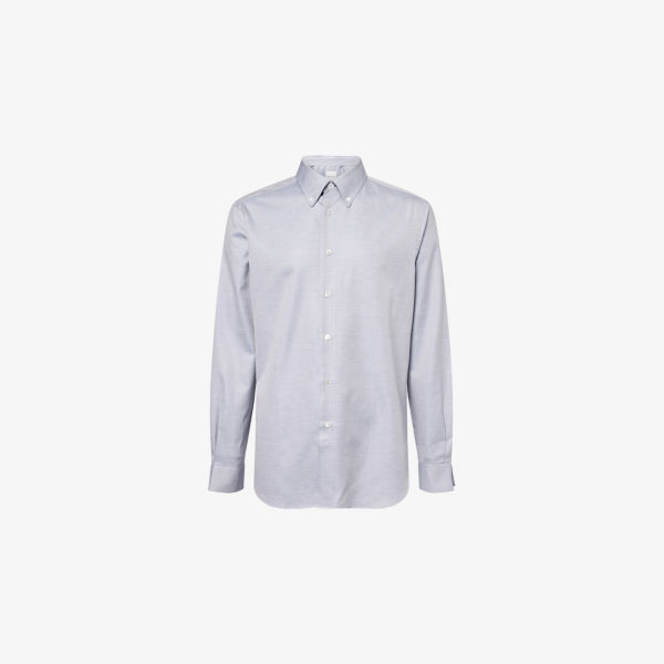 

Повседневная хлопковая рубашка с длинным рукавом Casual-Fit Paul Smith, голубой