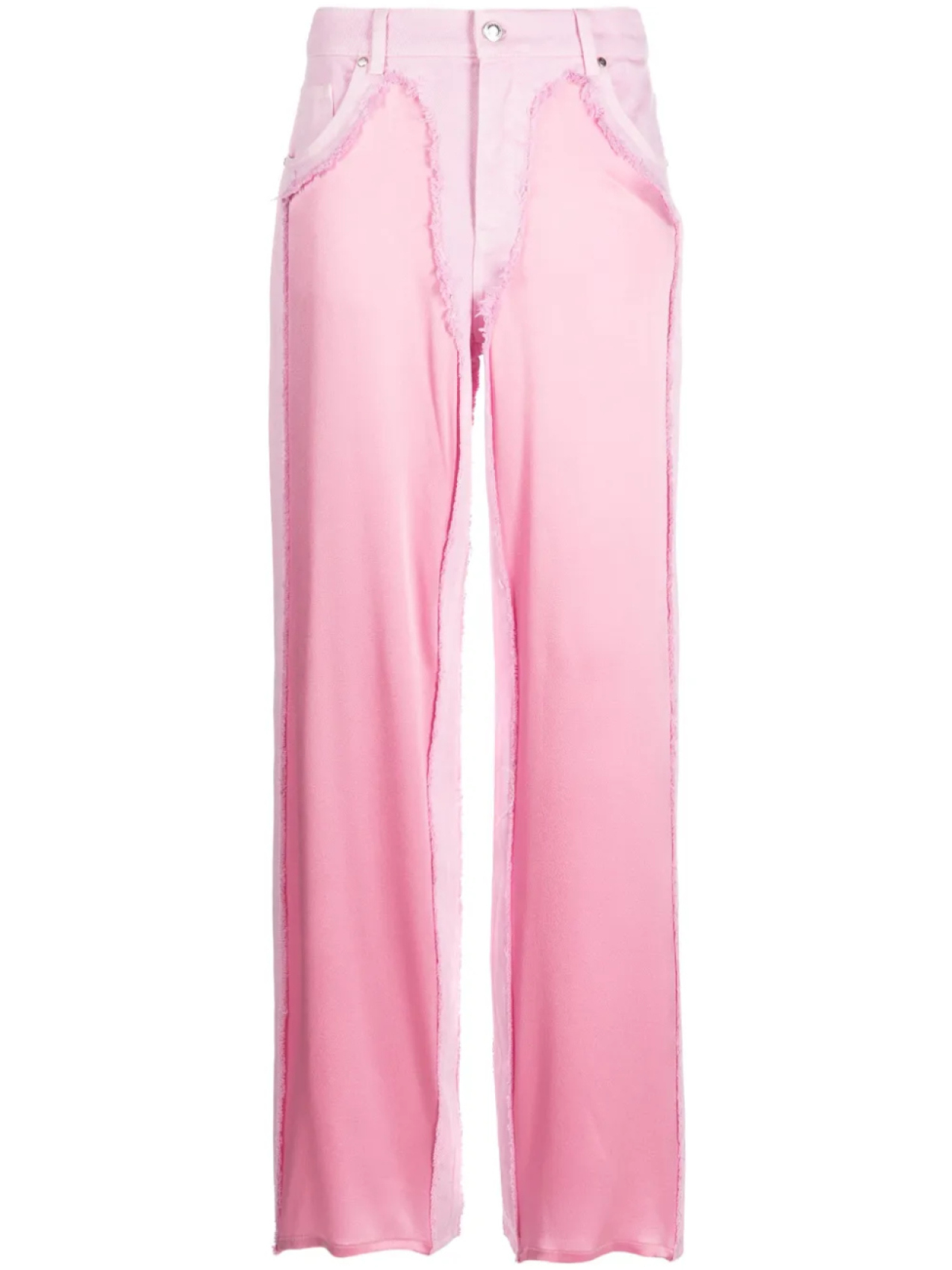 

Blumarine широкие брюки с атласной вставкой, розовый