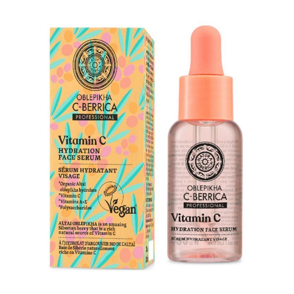 

Увлажняющая сыворотка для ухода за лицом Oblepikha berrica serum facial hidratante vitamin c Natura siberica, 30 мл