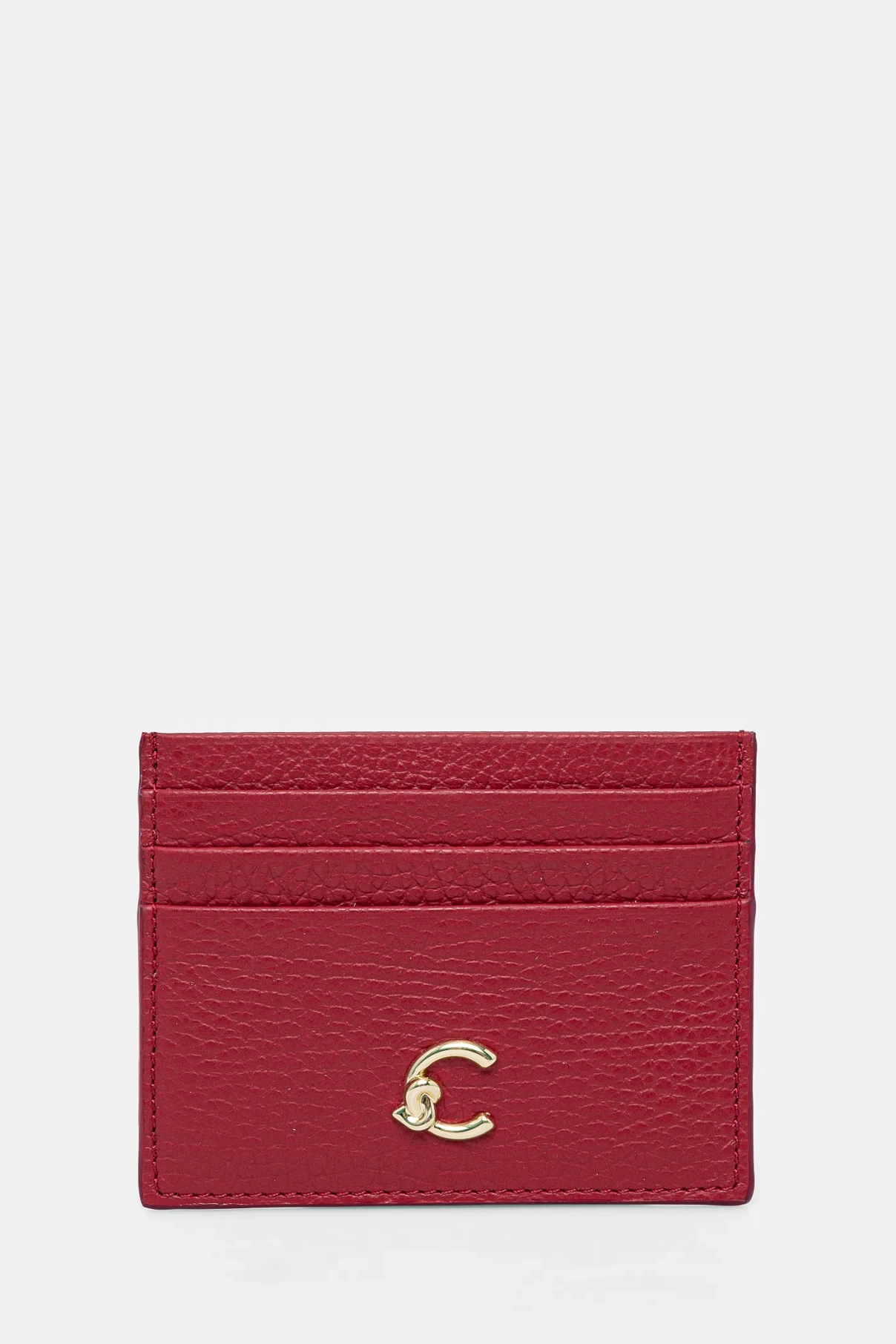 

Кожаная визитница Coccinelle, гранатовый