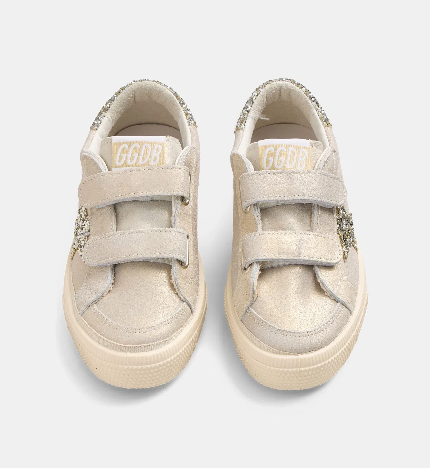 Низкие кроссовки May School из коровьей кожи с блестками Golden Goose, серебряный — фото 4