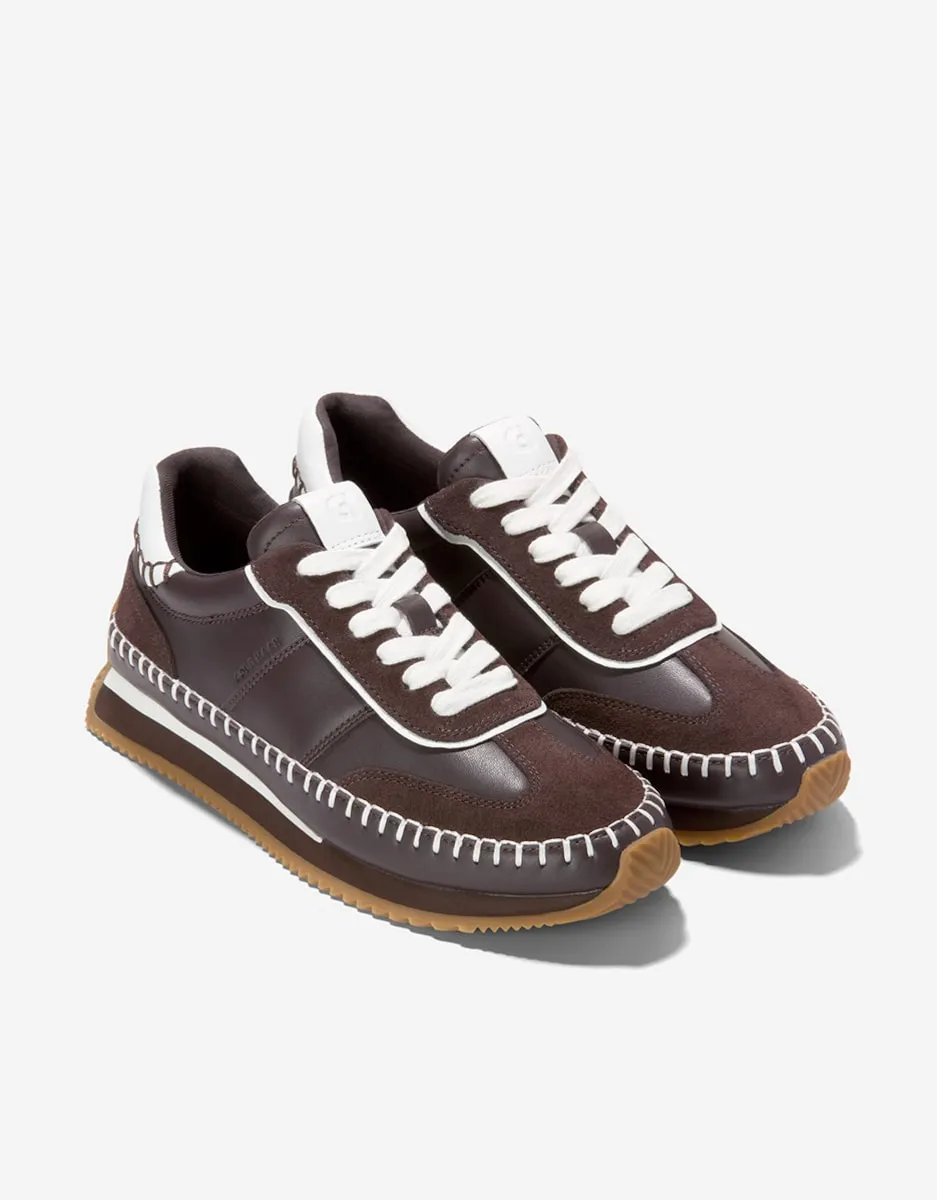 Ультралегкие женские кожаные кроссовки из кожи Cole Haan, коричневый — фото 4