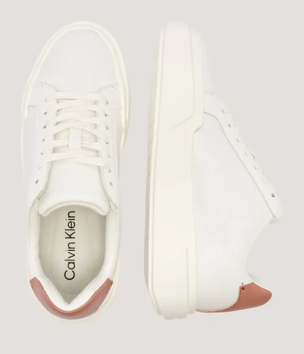 Массивные кожаные кроссовки Calvin Klein, белый — фото 4