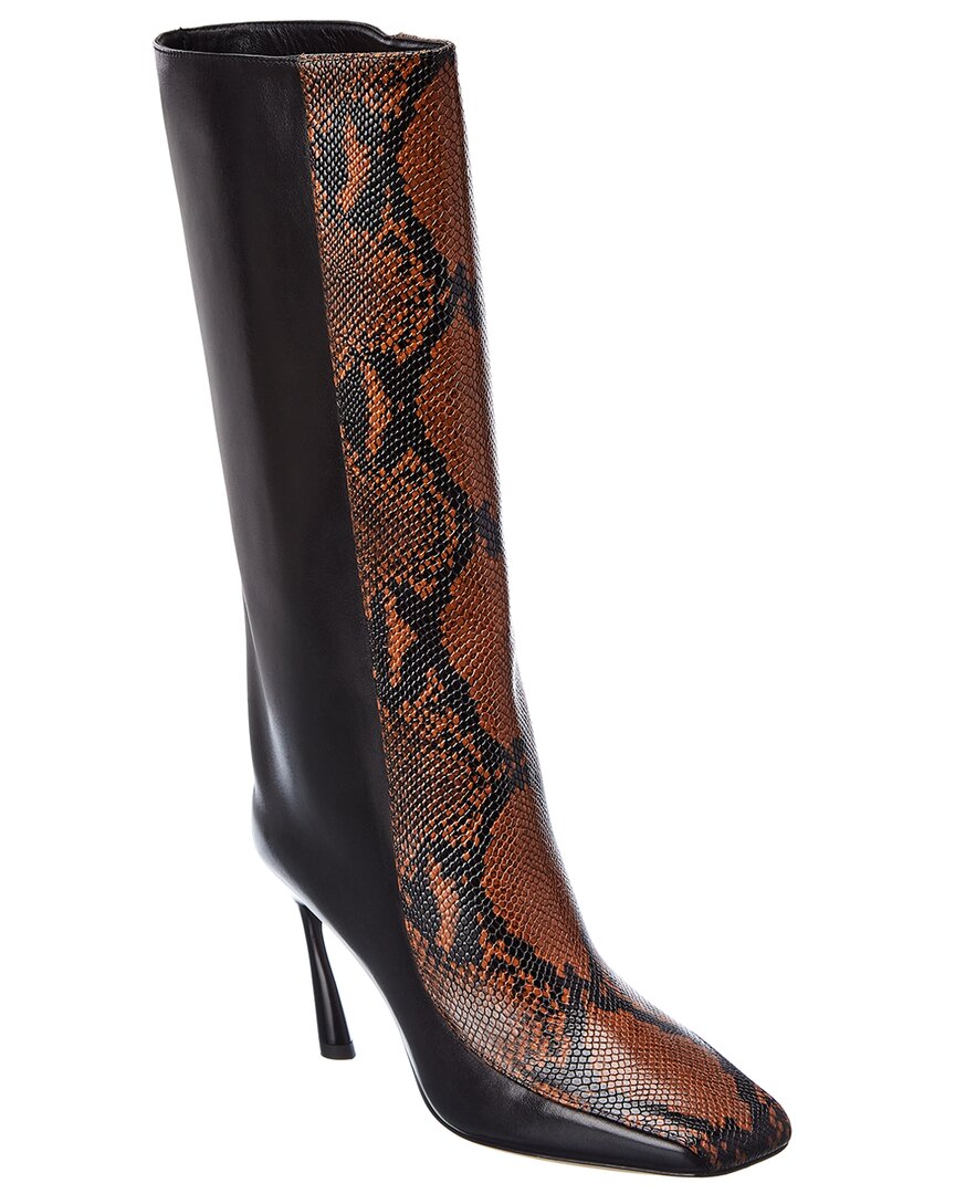 Jimmy Choo Mabyn 85 Ботинки из змеевидно-тисненой кожи, мультиколор