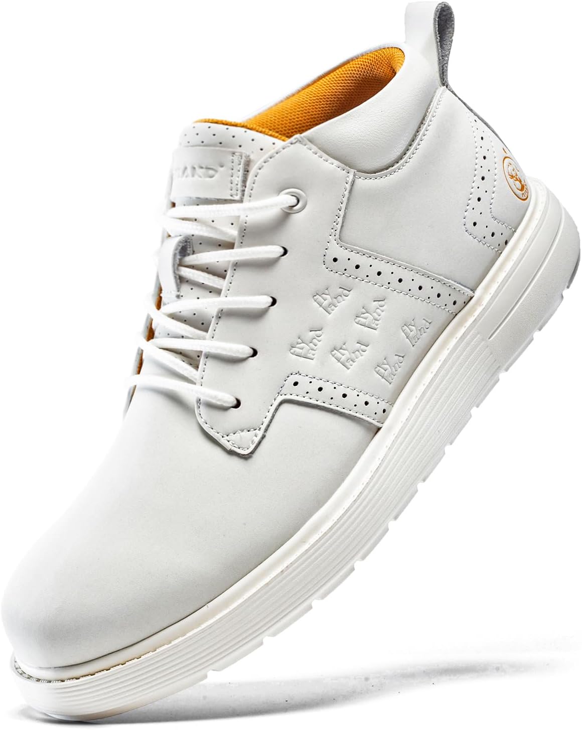 

Мужские модные кроссовки FLYLAND Чака ботинки на шнуровке из кожи, легкие ботинки до щиколотки для прогулки и вождения, черный