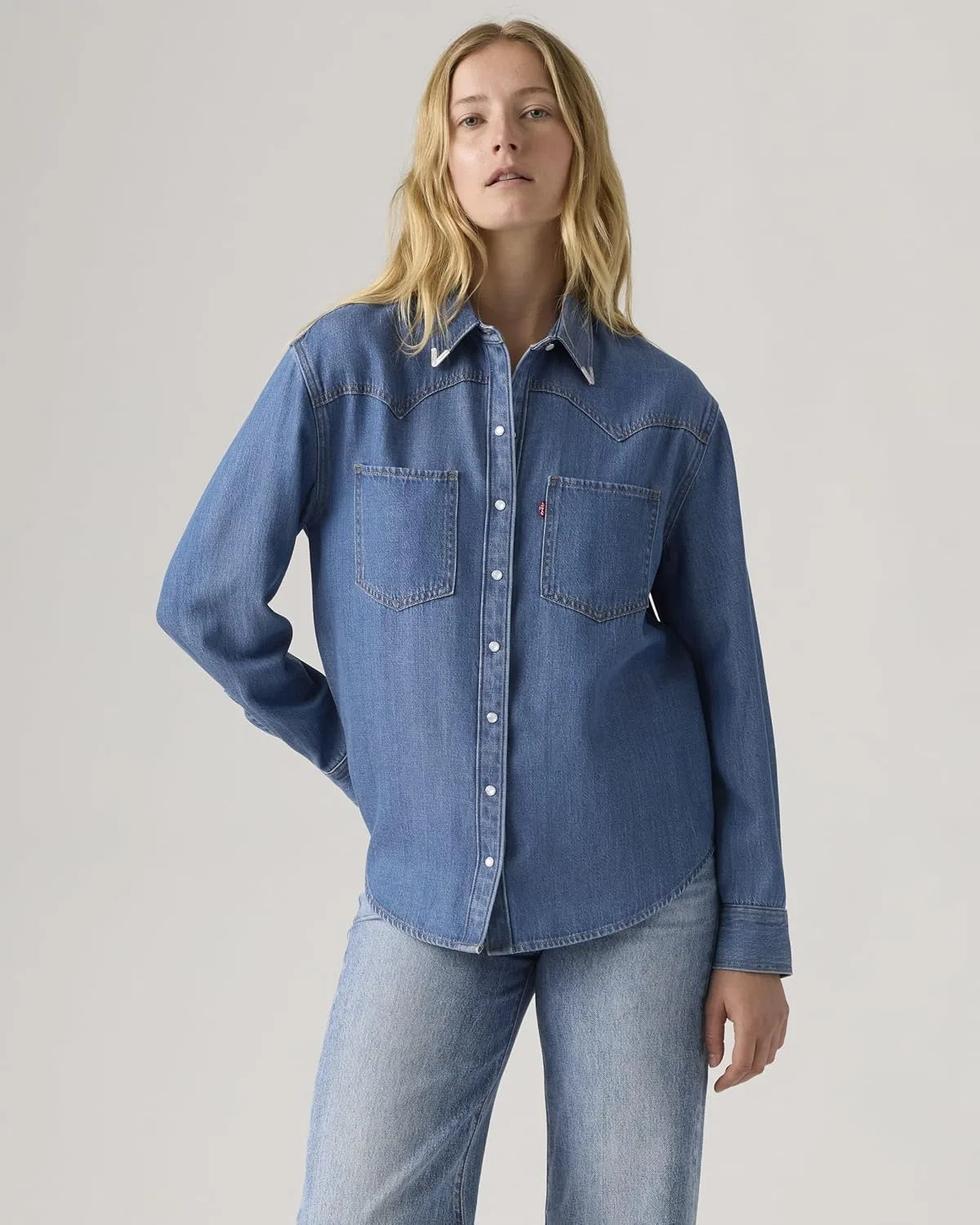 Джинсовая рубашка, western, Teodora, Levi's, разноцветная — фото 4