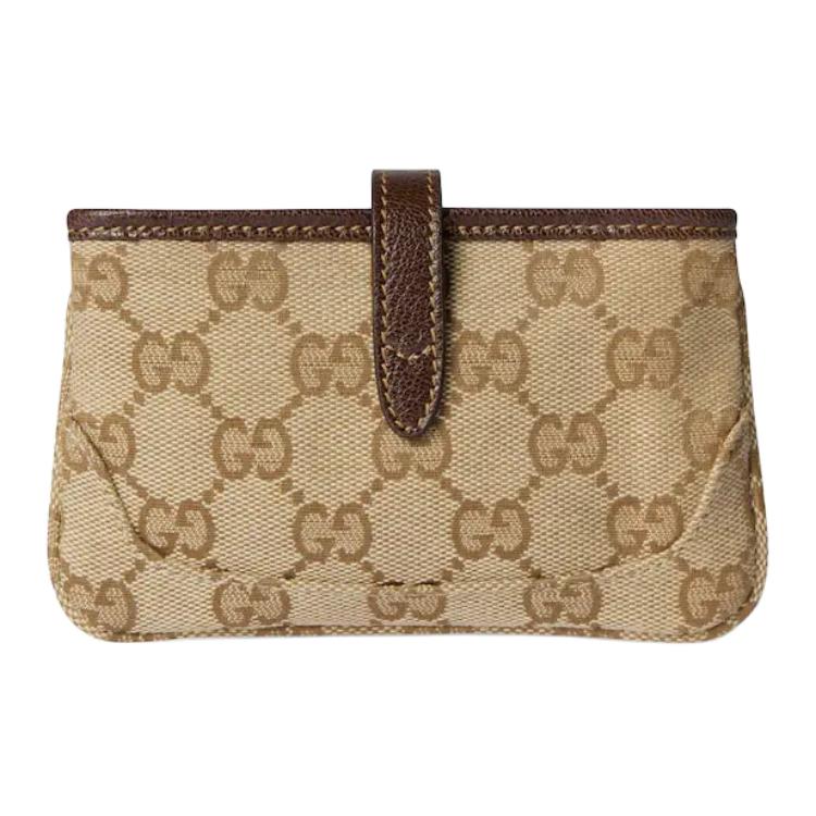 GUCCI Кошелек для ключей Jackie 1961 GG Canvas With Leather Regular Women's Sand & Dark Brown — фото 4