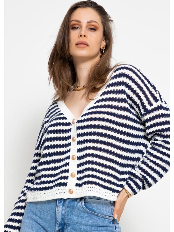 

Кардиган SASSYCLASSY, цвет dunkelblau, weiß
