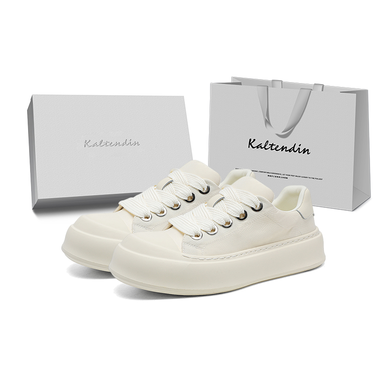 

Kaltendin Мужские низкие скейтерские кеды белые, цвет White