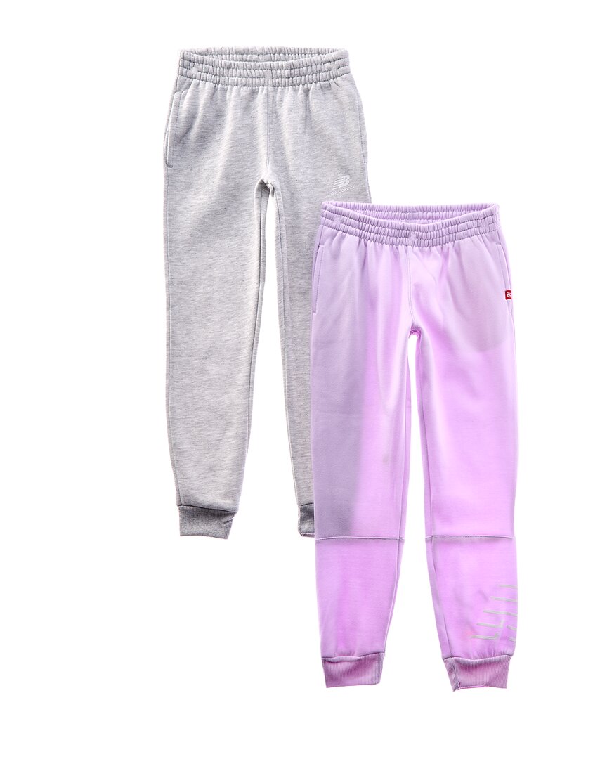 

Комплект из двух флисовых спортивных брюк New Balance, серый